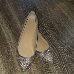 Banana Republic Rose Gold Glitter Pointed Ballet Flats